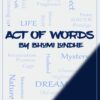 Cover for Art of Words by Bhumi Londhe. The cover is in white and blue with blue font in the typography style.